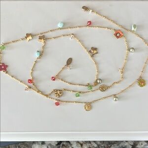 Gold and Multicolor Charm Necklace